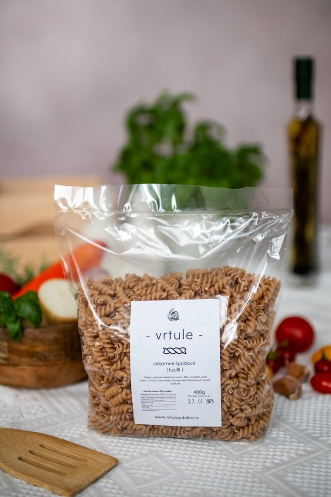 Těstoviny - Vrtule - špaldové celozrnné